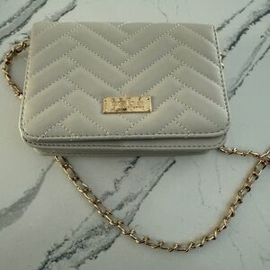 bebe Quilted Crossbody Bag - Cream and Gold - NWOT